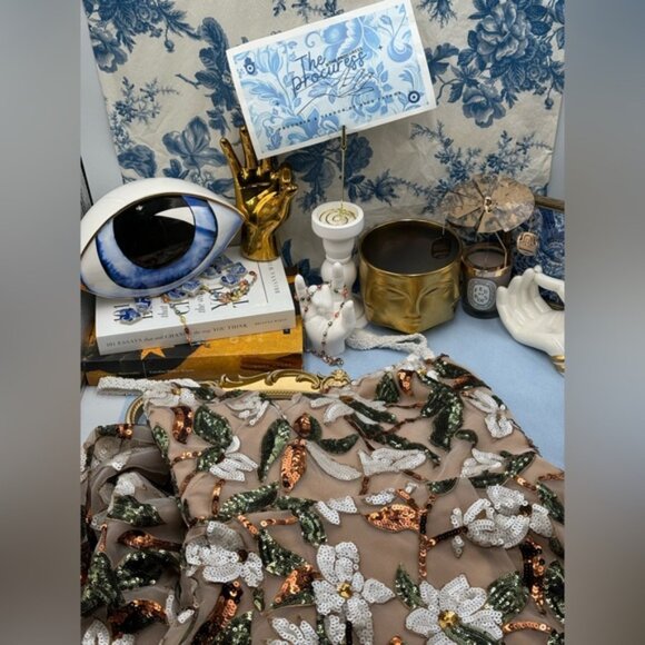 🆕 BRONX & BANCO 🧿 NWOT Dahlia Floral Embroidered Gown - Sz XS / US 2 - Picture 2 of 16